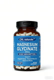 CML naturale magnesium glycinate 400mg supplement bottle high absorption 90 capsules