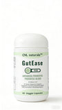 CML naturàle GutEase Plus probiotic supplement bottle with 40 billion CFU and prebiotic blend, 60 veggie capsules